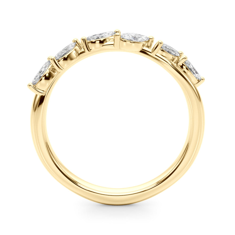 0.60 ct. Marquise Diamond Anniversary Ring Leaf Design-VIRABYANI